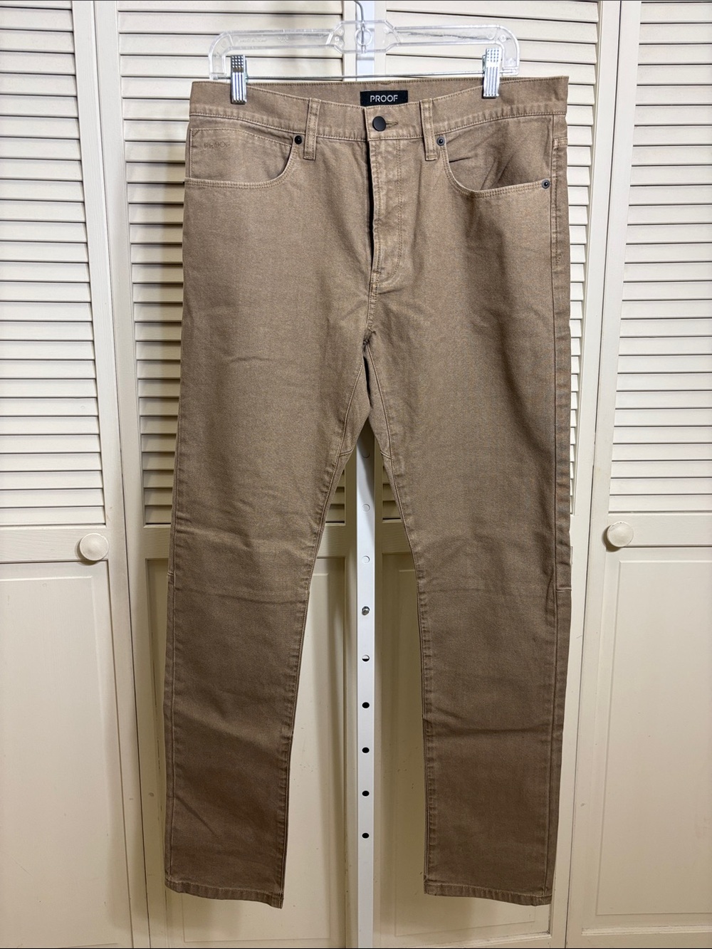 NWT Proof Slim Men’s Stretch Rover Pants in Tan 32 x 32